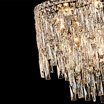 Люстра подвесная с хрустальными подвесками и металлическим основанием цвета Хром Ludivine Lighting варинант исполнения - 5 | Loft Concept в Красноярске