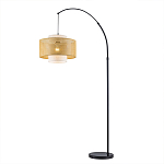 Торшер с декоративным поясом из плетеного бамбука Biuloggicu варинант исполнения - 1 | Loft Concept в Красноярске