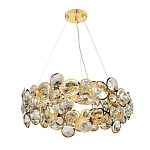 Люстра подвесная из золотых колец 57 см Golden Circles варинант исполнения - 2 | Loft Concept в Красноярске