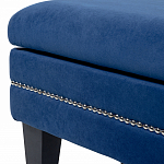 Мягкая банкетка на черных ножках с зоной для хранения Casket Blue варинант исполнения - 3 | Loft Concept в Красноярске