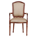 Стул с подлокотниками из натурального бука бежевый Solid Luxury варинант исполнения - 1 | Loft Concept в Красноярске