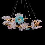 Люстра круглая на золотом каркасе с цветочным декором Miscellaneous herbs варинант исполнения - 2 | Loft Concept в Красноярске