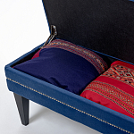 Мягкая банкетка на черных ножках с зоной для хранения Casket Blue варинант исполнения - 4 | Loft Concept в Красноярске