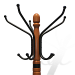 Вешалка напольная деревянная с черными металлическими крючками Noble Branches варинант исполнения - 2 | Loft Concept в Красноярске