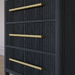 Комод Primo с 3 выдвижными ящиками Черный дуб варинант исполнения - 3 | Loft Concept в Красноярске