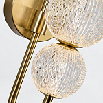 Бра цвета латунь с 6-ю рифлеными плафонами шаровидной формы Alora варинант исполнения - 3 | Loft Concept в Красноярске