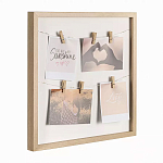 Рамка для фото с подсветкой c 6-ю деревянными прищепками в комплекте Photo Backlight варинант исполнения - 1 | Loft Concept в Красноярске