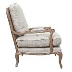 Кресло со спинкой из ротанга Ellie Rattan Armchair beige print flax варинант исполнения - 1 | Loft Concept в Красноярске