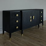 Большой Комод-буфет Elsa Dreams Black с ящиками варинант исполнения - 4 | Loft Concept в Красноярске