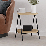 Стол приставной с 2-мя круглыми столешницами из дерева ESSEL OAK варинант исполнения - 7 | Loft Concept в Красноярске