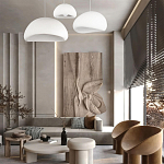 Подвесной светильник с куполообразным белым фактурным абажуром Sergey Makhno варинант исполнения - 7 | Loft Concept в Красноярске