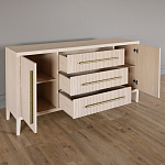 Буфет Primo с тремя ящиками и двумя фасадами Светлый дуб варинант исполнения - 3 | Loft Concept в Красноярске