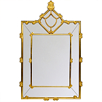Зеркало прямоугольное Golden Classic Ornament Mirror варинант исполнения - 1 | Loft Concept в Красноярске