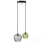 Подвесной светильник каскадный с 2-мя рельефными плафонами Cascade with Relief Lampshades варинант исполнения - 1 | Loft Concept в Красноярске