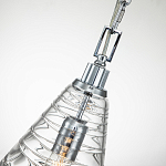 Подвесной светильник с прозрачным рельефным стеклянным плафоном в форме конуса Feiss варинант исполнения - 5 | Loft Concept в Красноярске