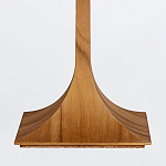 Настольная лампа со скошенным конусовидным абажуром и фигурной ножкой в цвете тик Accord Lighting варинант исполнения - 5 | Loft Concept в Красноярске