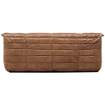 Дизайнерский кожаный диван коричневый без подлокотников Aveline Leather Sofa варинант исполнения - 4 | Loft Concept в Красноярске