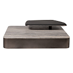 Столик журнальный квадратный  с полкой Sculptural Marble Accent с мрамором  варинант исполнения - 1 | Loft Concept в Красноярске