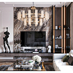 Люстра двухъярусная круглая с текстурными цилиндрическими плафонами Glimpse варинант исполнения - 10 | Loft Concept в Красноярске