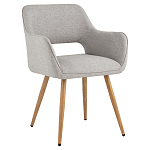 Стул в рогожке серого цвета NEASAN STOOL варинант исполнения - 1 | Loft Concept в Красноярске