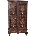 Шкаф из массива тика инкрустированный костью Wooden Bone Inlay Wardrobe варинант исполнения - 1 | Loft Concept в Красноярске