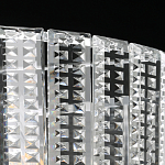 Люстра круглая на цепи цвета хром с прозрачными рельефными хрустальными пластинами Textured Glass Chandelier варинант исполнения - 8 | Loft Concept в Красноярске