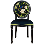 Стул чёрный из натурального бука с изображением птица в саду Blooming Magnolias варинант исполнения - 1 | Loft Concept в Красноярске