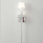 Бра с белым текстильным абажуром и хрустальными подвесками с декоративной кисточкой Lustre Reverie варинант исполнения - 6 | Loft Concept в Красноярске