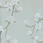 Обои ручная роспись Magnolia Canopy Original Colourway on Adam Grey dyed silk варинант исполнения - 1 | Loft Concept в Красноярске