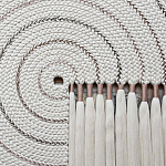 Художественный Гобелен Макраме White Disk Harmony варинант исполнения - 1 | Loft Concept в Красноярске