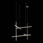 Люстра с 6-ю  пересекающимися цилиндрическими плафонами на тонких тросах Trumpet tube варинант исполнения - 7 | Loft Concept в Красноярске