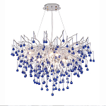 Люстра с синими стеклянными подвесками в форме капель FAIRYTREE Light варинант исполнения - 5 | Loft Concept в Красноярске