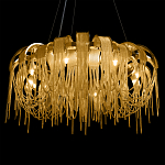 Люстра круглая подвесная с металлическими дугами и длинными цепочками 80 см Atlantis Chain варинант исполнения - 16 | Loft Concept в Красноярске