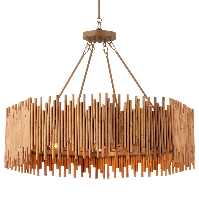 Люстра с абажуром из ротанга Wicker Furniture Бежевый в Красноярске | Loft Concept 