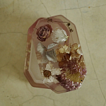 Шкатулка из эпоксидной смолы с цветами розовая Epoxy Resin Flowers Box Pink варинант исполнения - 2 | Loft Concept в Красноярске
