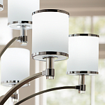 Люстра с белыми стеклянными плафонами в форме цилиндра Feiss варинант исполнения - 10 | Loft Concept в Красноярске