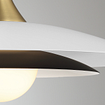 Подвесной светильник с плафоном в форме плоского купола и белой шарообразной лампой Eurofase варинант исполнения - 10 | Loft Concept в Красноярске