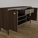 Комод-буфет Elsa Dreams Walnut с открытыми полками   варинант исполнения - 1 | Loft Concept в Красноярске