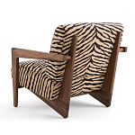 Кресло с обивкой из шенилла с тигровым принтом Tiger Chair варинант исполнения - 3 | Loft Concept в Красноярске