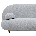 Двухместный диван с мягкой обивкой из ткани серый на деревянных ножках Michael Sofa Grey варинант исполнения - 4 | Loft Concept в Красноярске