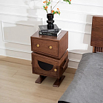 Тумбочка прикроватная с ящиком и дверцей Робот Robot Desk варинант исполнения - 3 | Loft Concept в Красноярске