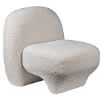 Кресло без подлокотников с обивкой из белой ткани букле Pacification варинант исполнения - 1 | Loft Concept в Красноярске