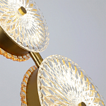  Подвесной светильник с плафонами из рельефного стекла Peony Glass Bronze Two варинант исполнения - 4 | Loft Concept в Красноярске