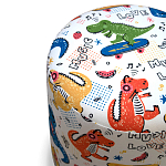 Пуф детский круглый с принтом Dinosaurs CHILDHOOD варинант исполнения - 2 | Loft Concept в Красноярске