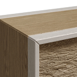 ТВ тумба 2 двери и 2 ящика с подсветкой на рельефном фасаде Warm Industrial варинант исполнения - 7 | Loft Concept в Красноярске