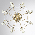 Люстра подвесная из металла с хрустальными подвесками прозрачного цвета Quasar 41 варинант исполнения - 4 | Loft Concept в Красноярске