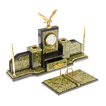 Настольный письменный набор из змеевика  и бронзы с декором в виде орла в подарочной упаковке Successful Leader варинант исполнения - 2 | Loft Concept в Красноярске