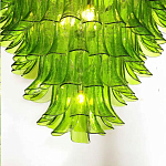 Люстра из семи ярусов зеленого стекла Independence варинант исполнения - 4 | Loft Concept в Красноярске