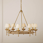 Люстра из кованого железа с отделкой плетеной веревкой и сусальным золотом Parisian Style варинант исполнения - 4 | Loft Concept в Красноярске