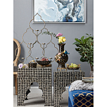 Блюдо черного цвета из фрафора на бронзовых ножках Eden Garden porcelain and bronze варинант исполнения - 6 | Loft Concept в Красноярске